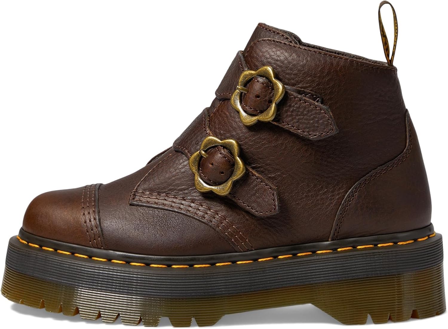 Dr. Martens Women's Devon Flwr Dark Brown