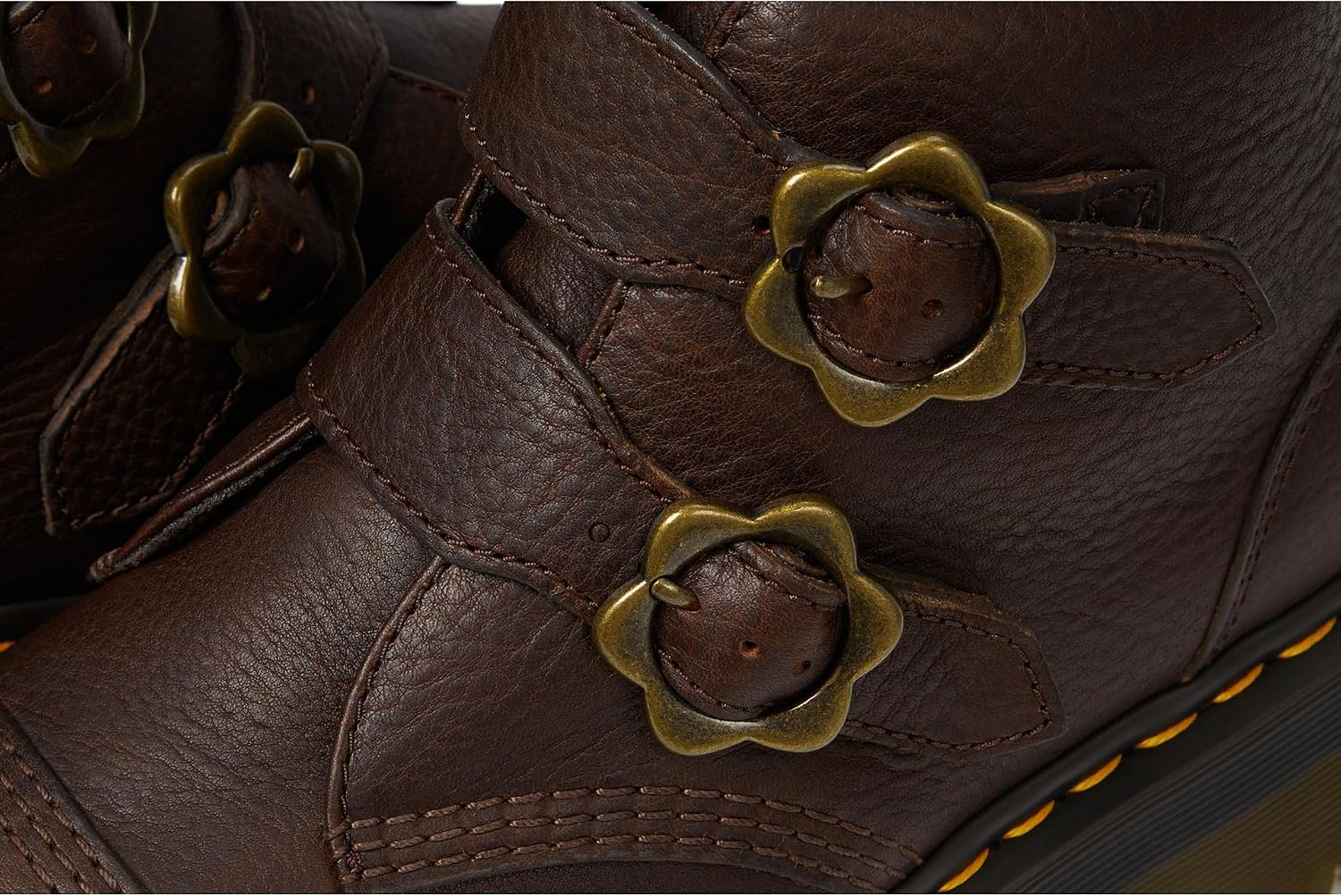 Dr. Martens Women's Devon Flwr Dark Brown