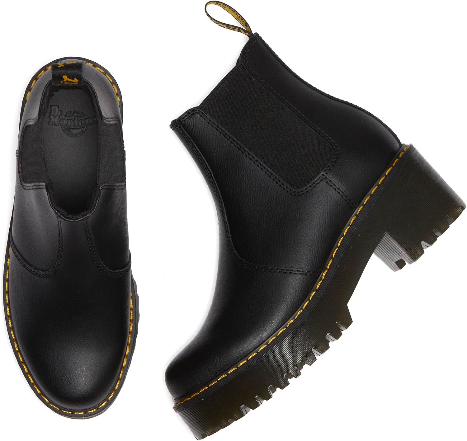 Dr. Martens Women's Sanguine Leather Chelsea Boot Black Athena