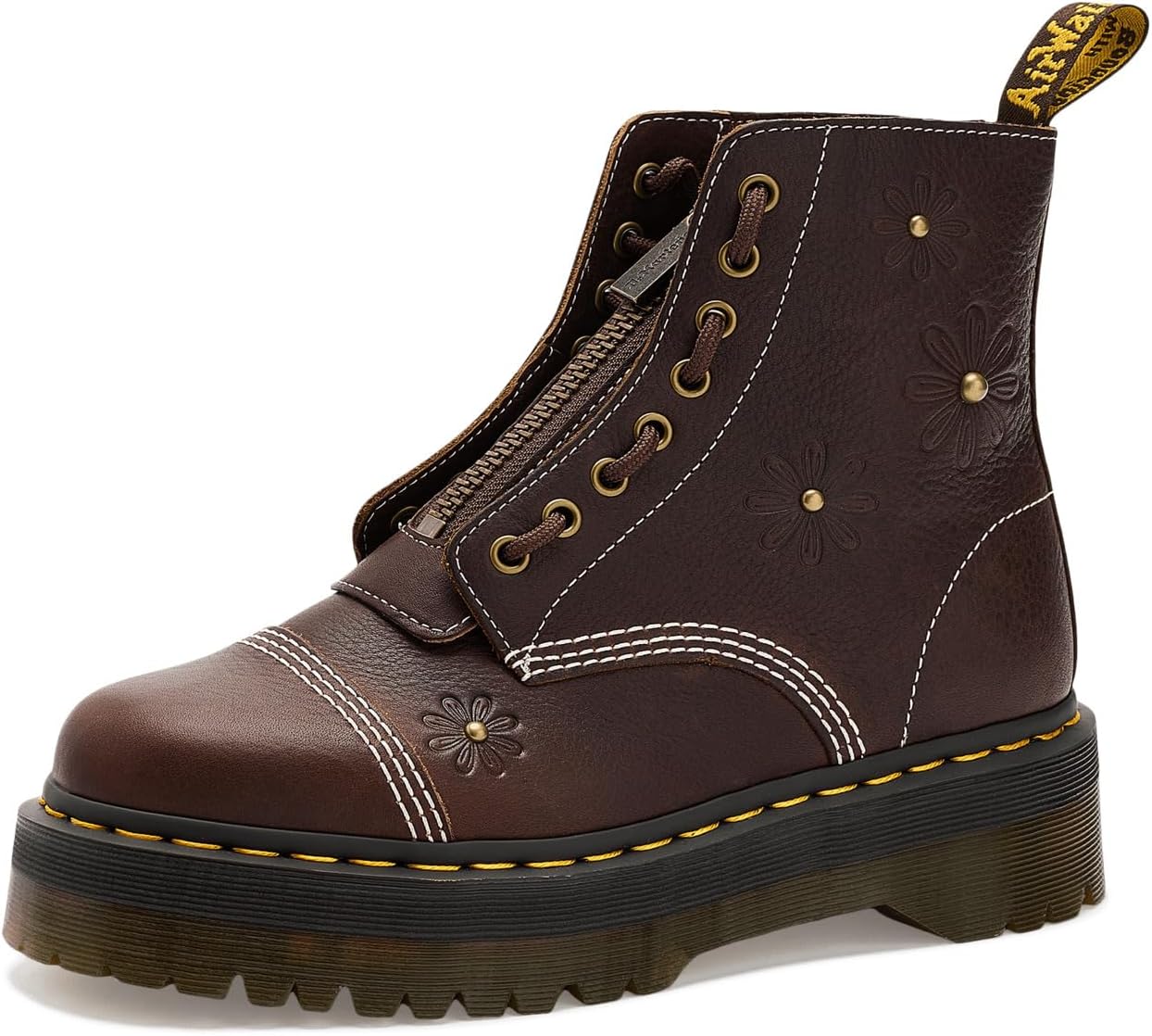 Dr. Martens womens Sinclair Flower Dark Brown
