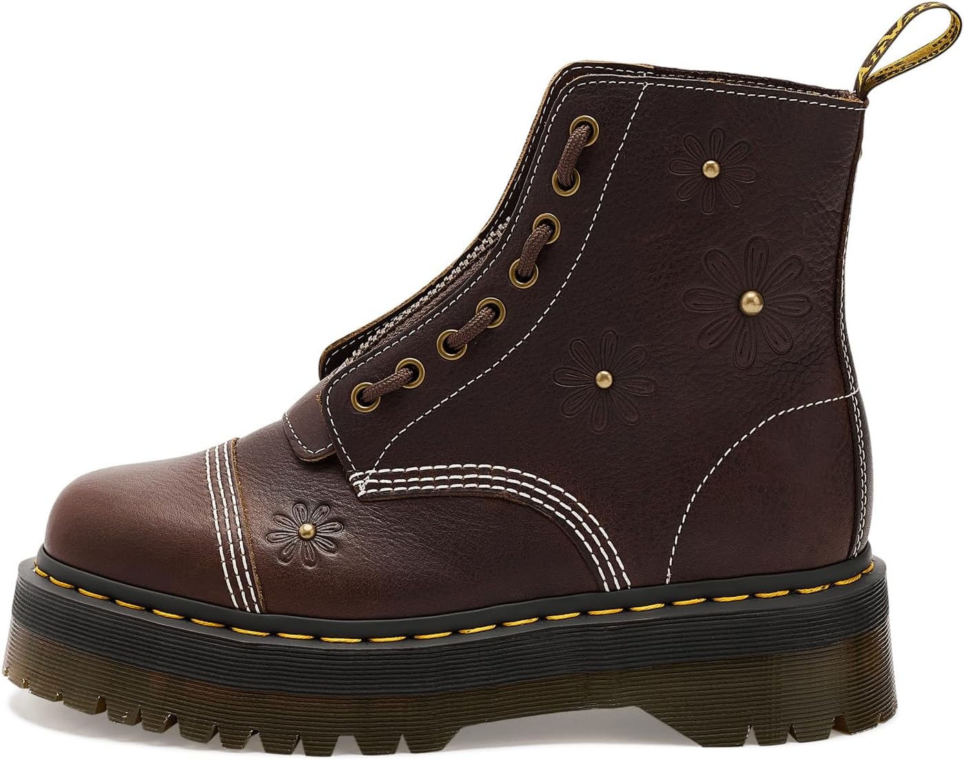 Dr. Martens womens Sinclair Flower Dark Brown