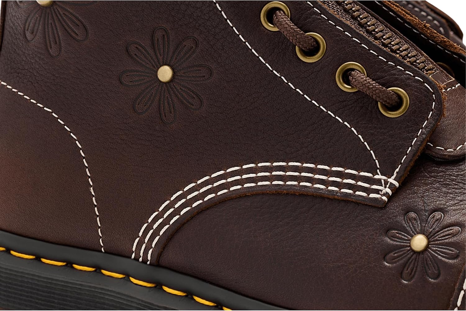 Dr. Martens womens Sinclair Flower Dark Brown