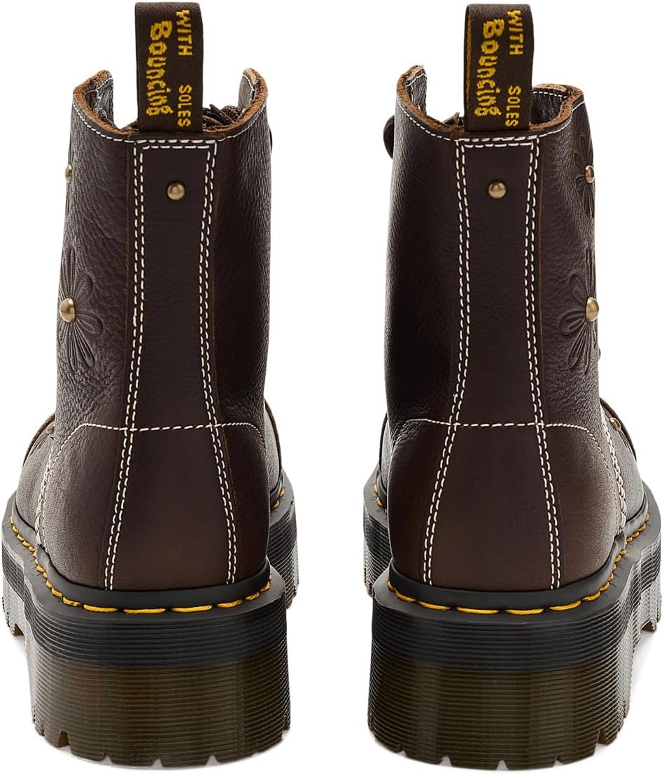 Dr. Martens womens Sinclair Flower Dark Brown