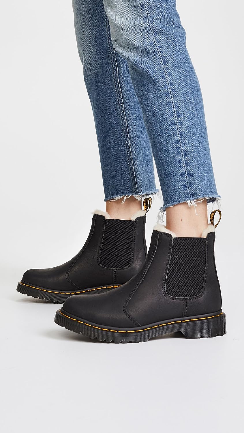Dr. Martens Women's 2976 Leonore Leather Warmwair Chelsea Boot Black