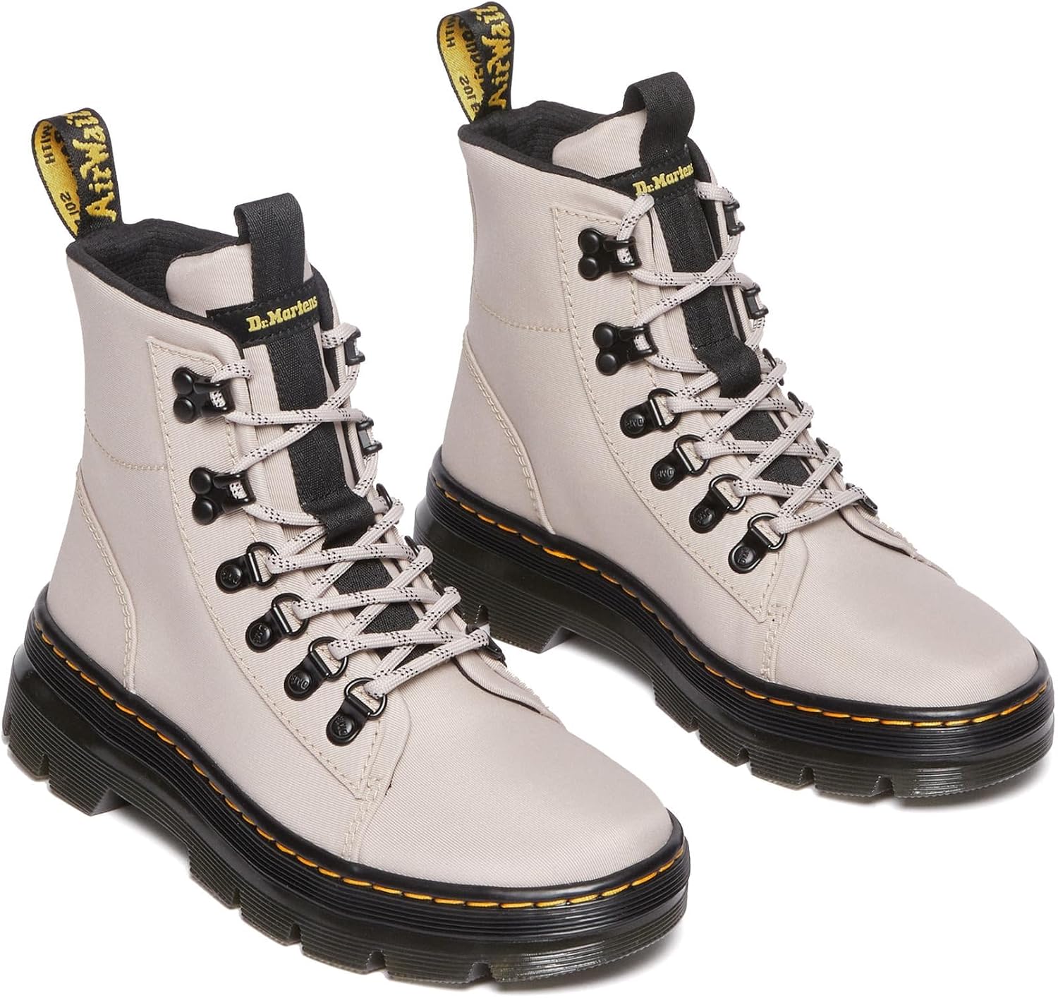 Dr. Martens Womens Combs Poly Casual Boot Vintage Taupe Poly Twill