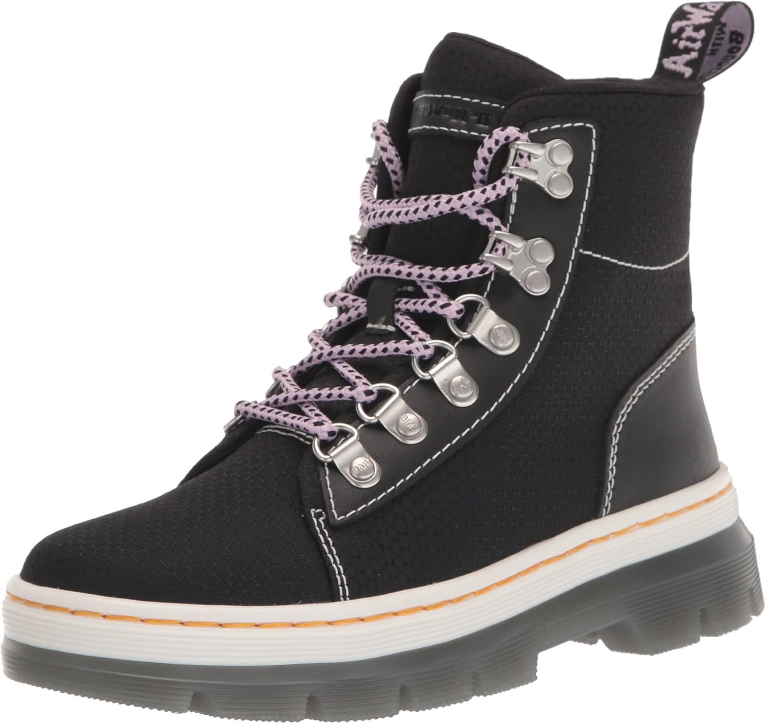 Dr. Martens Women's Combs W Tie Boot Black 4060 Recycled Nylon Ripstop