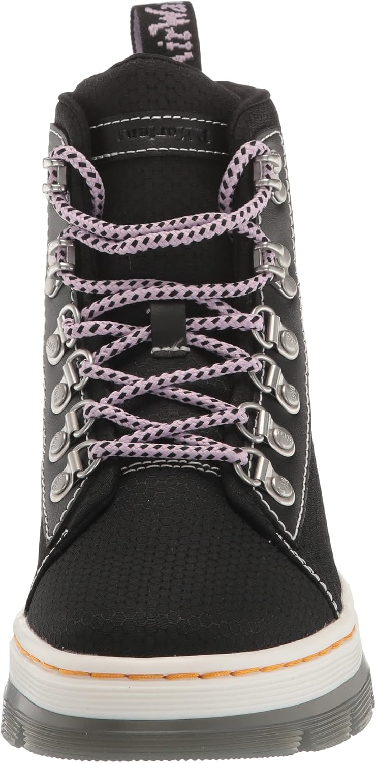 Dr. Martens Women's Combs W Tie Boot Black 4060 Recycled Nylon Ripstop