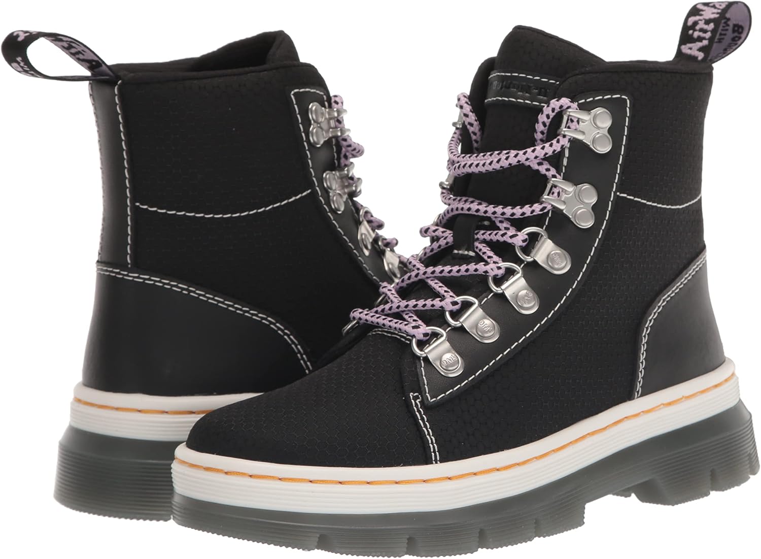 Dr. Martens Women's Combs W Tie Boot Black 4060 Recycled Nylon Ripstop