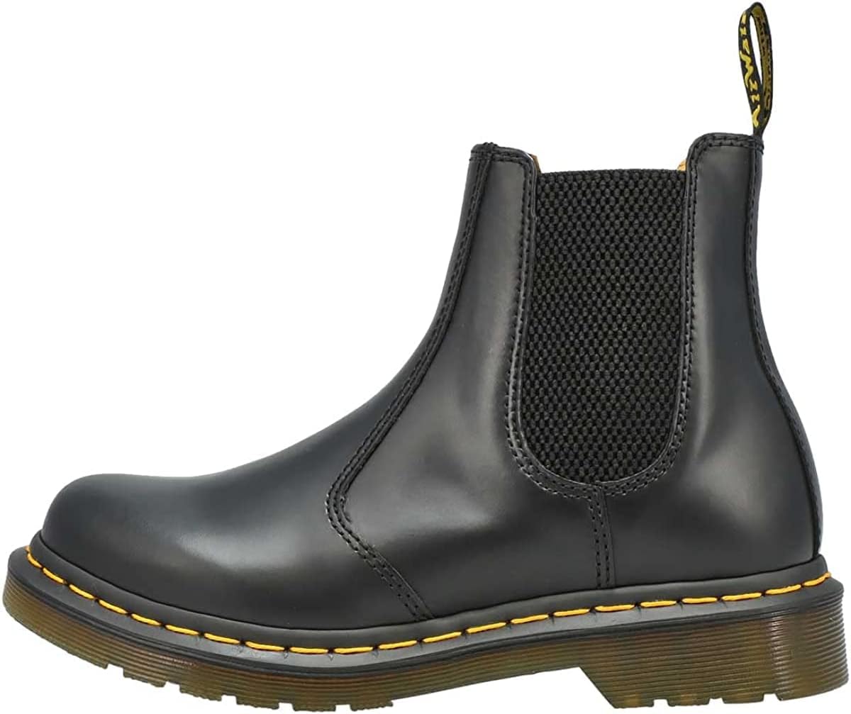 Dr. Martens, Womens 2976 Smooth Leather Chelsea Boot, Black, 6