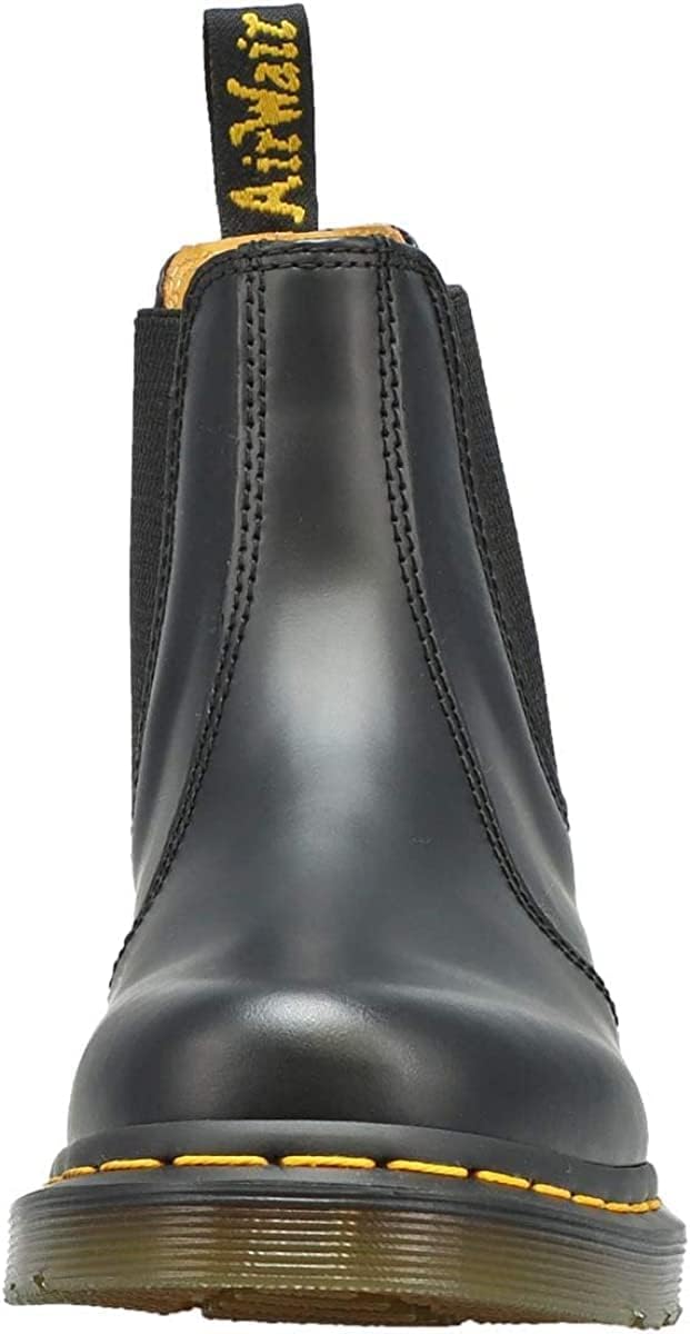 Dr. Martens, Womens 2976 Smooth Leather Chelsea Boot, Black, 6