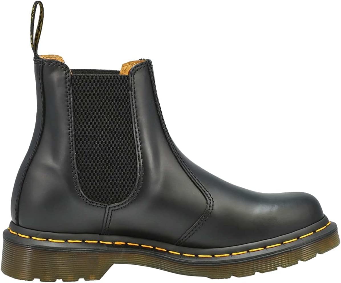 Dr. Martens, Womens 2976 Smooth Leather Chelsea Boot, Black, 6
