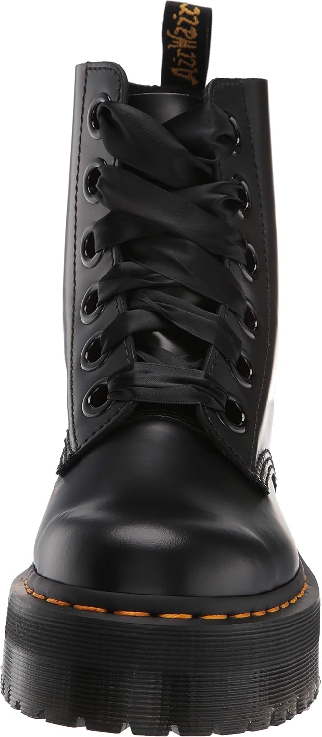 Dr. Martens Women's Molly Leather Platform Boot Black Buttero
