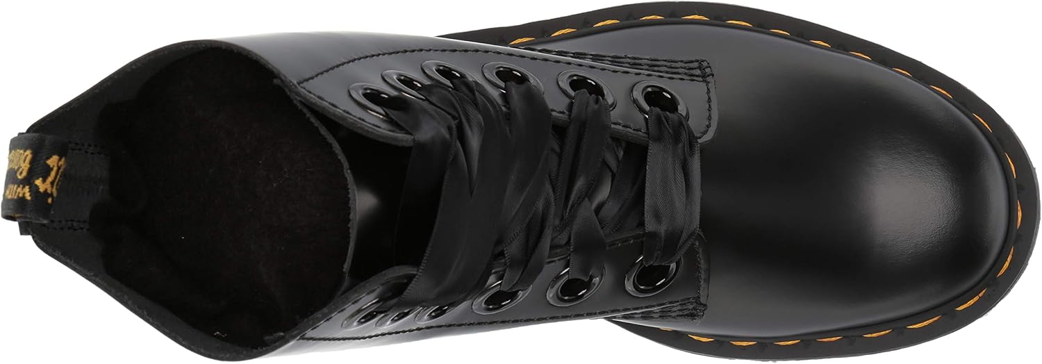 Dr. Martens Women's Molly Leather Platform Boot Black Buttero