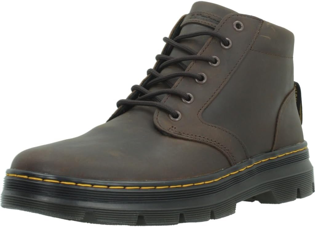 Dr. Martens Unisex Adult Bonny Leather 6 Eye Boot Dark Brown Crazy Horse