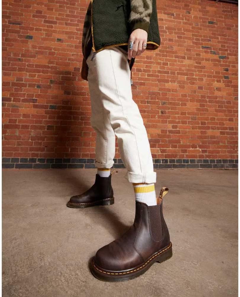 Dr. Martens Unisex Chelsea Boot Black US Men Brown Crazy Horse