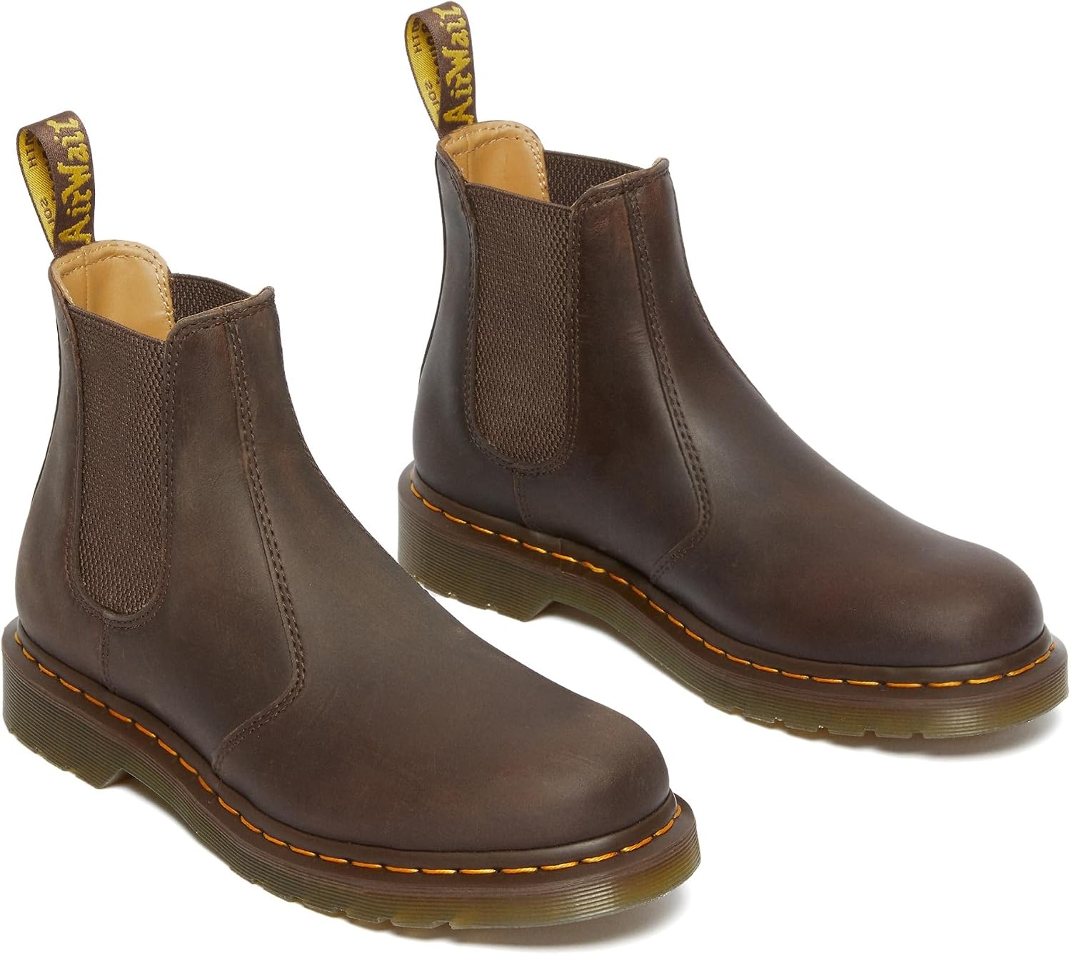 Dr. Martens Unisex Chelsea Boot Black US Men Brown Crazy Horse
