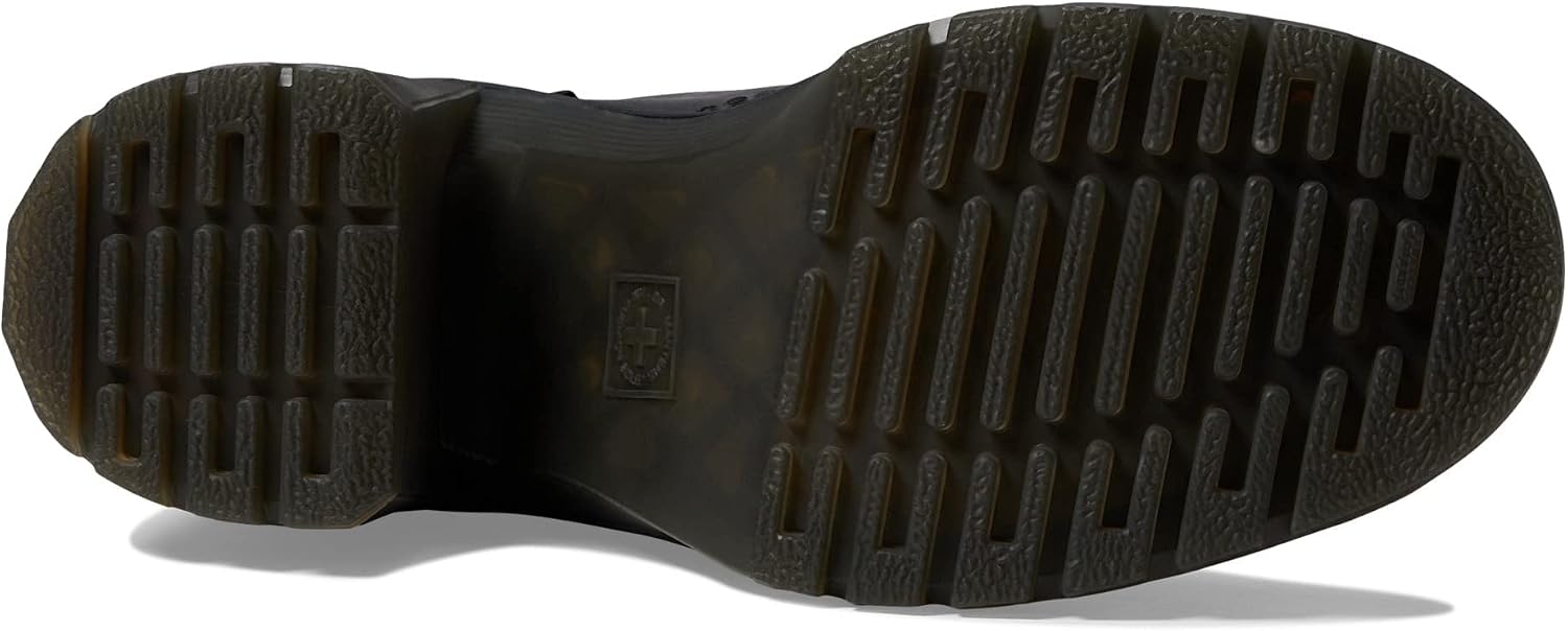 Dr. Martens Women's Jesy Leather Heeled Lace Up Boot Black Sendal