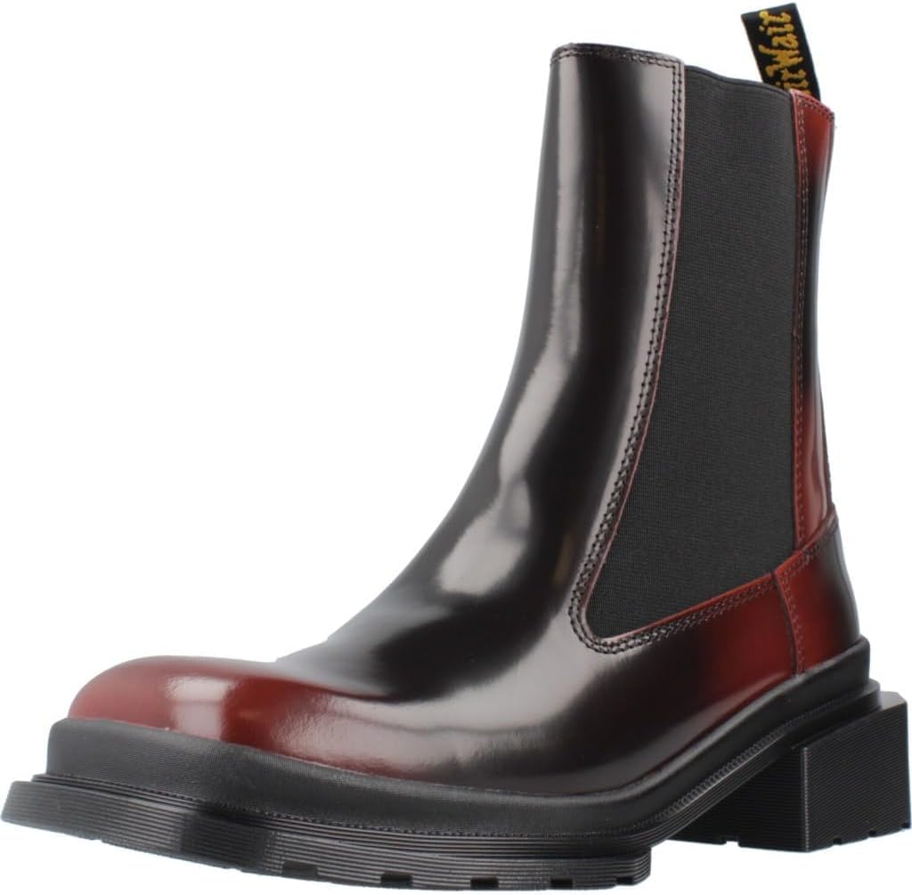 Dr. Martens Women's Maybole Chelsea Black+cherry Red Arcadia