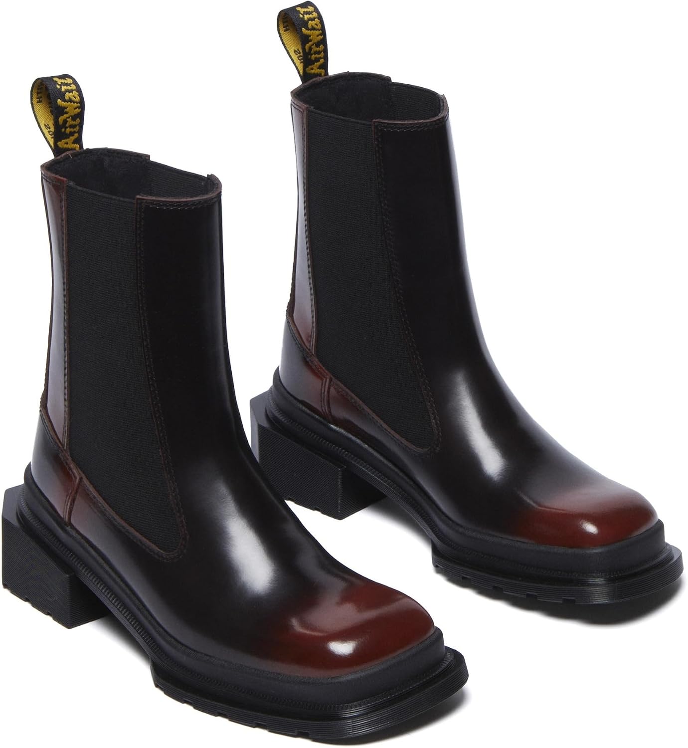 Dr. Martens Women's Maybole Chelsea Black+cherry Red Arcadia