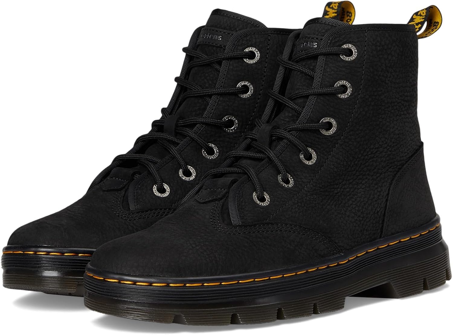 Dr. Martens Women's Combs II 6 Eye Lace Up Fashion Boot Black