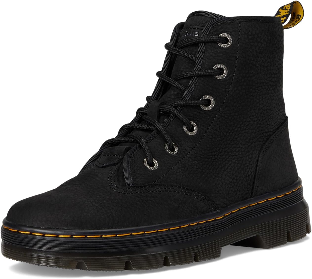 Dr. Martens Women's Combs II 6 Eye Lace Up Fashion Boot Black