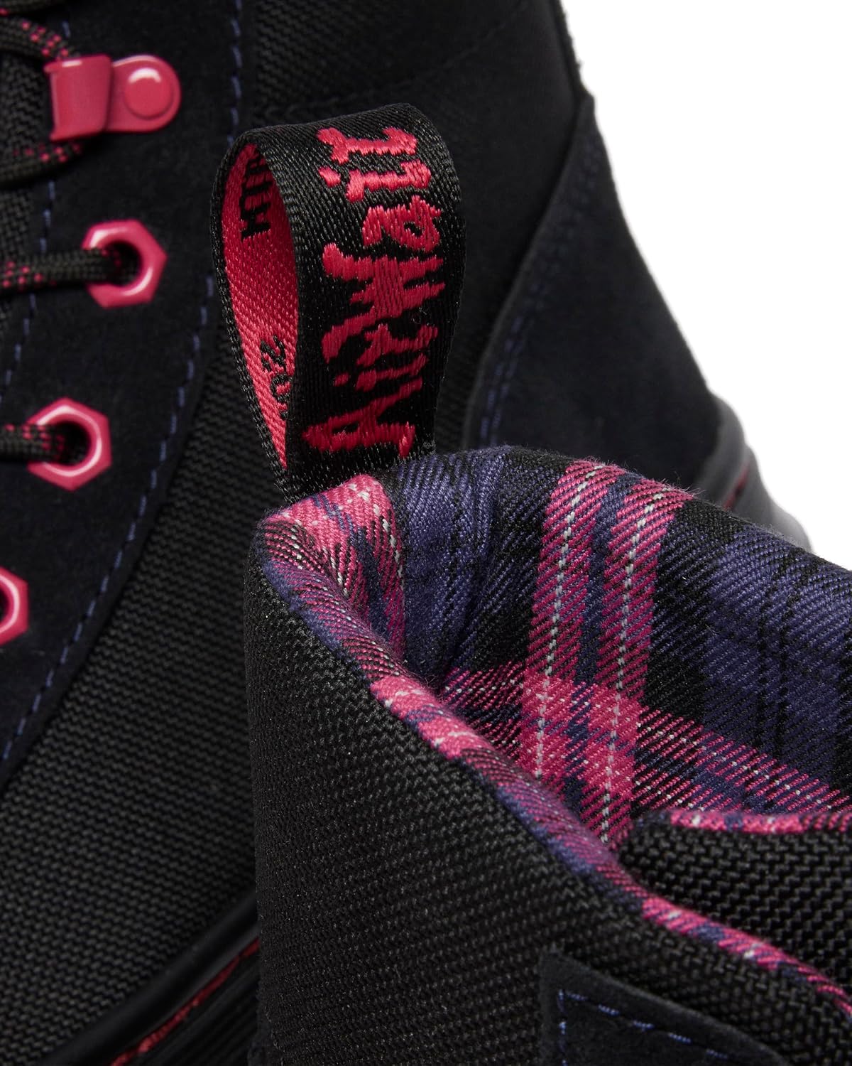 Dr. Martens Women's Combs Combat Boots Black Bronx Suede+extra Tough Poly