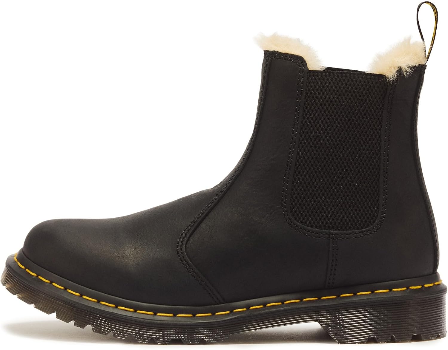 Dr. Martens Women's 2976 Leonore Leather Warmwair Chelsea Boot Black Burnished Wyoming