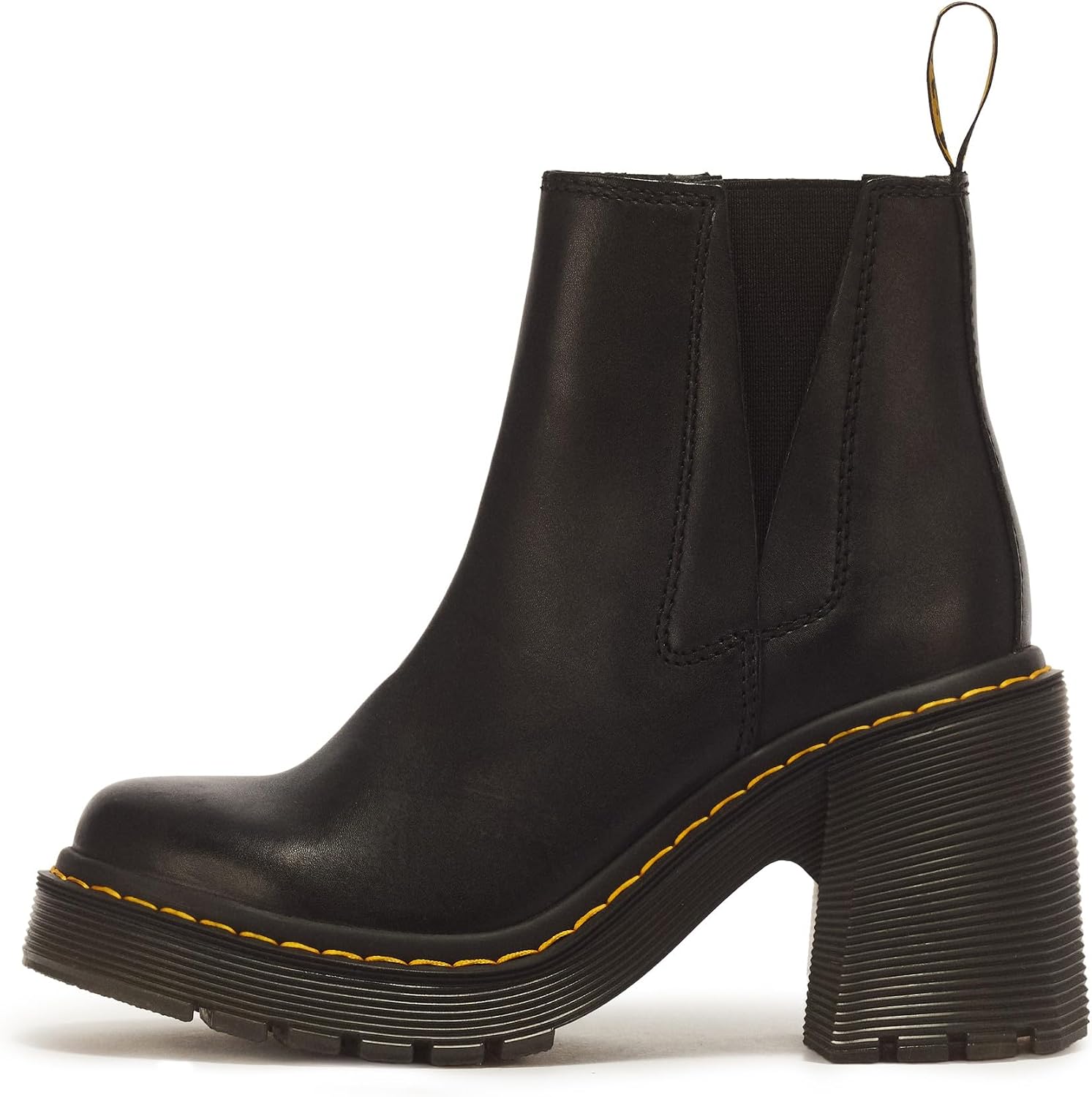 Dr. Martens Women's Spence Leather Heeled Chelsea Boot Black