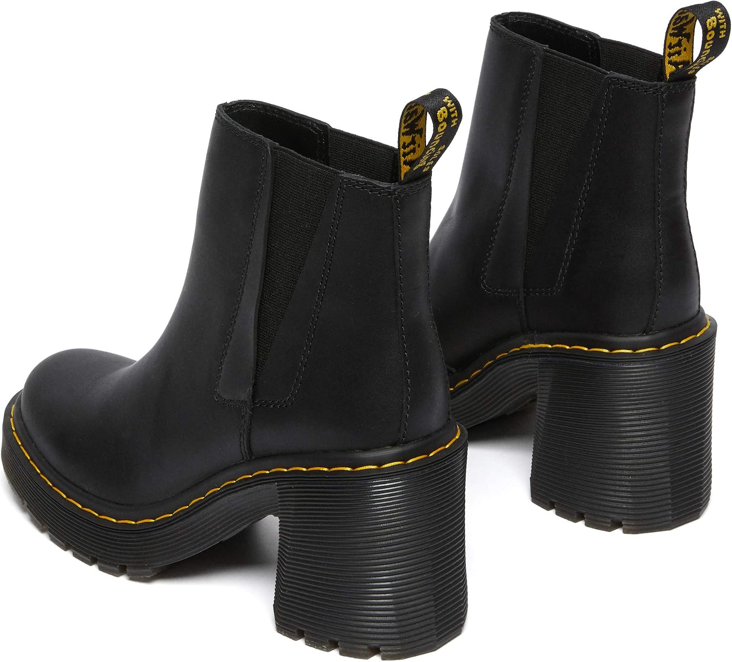 Dr. Martens Women's Spence Leather Heeled Chelsea Boot Black