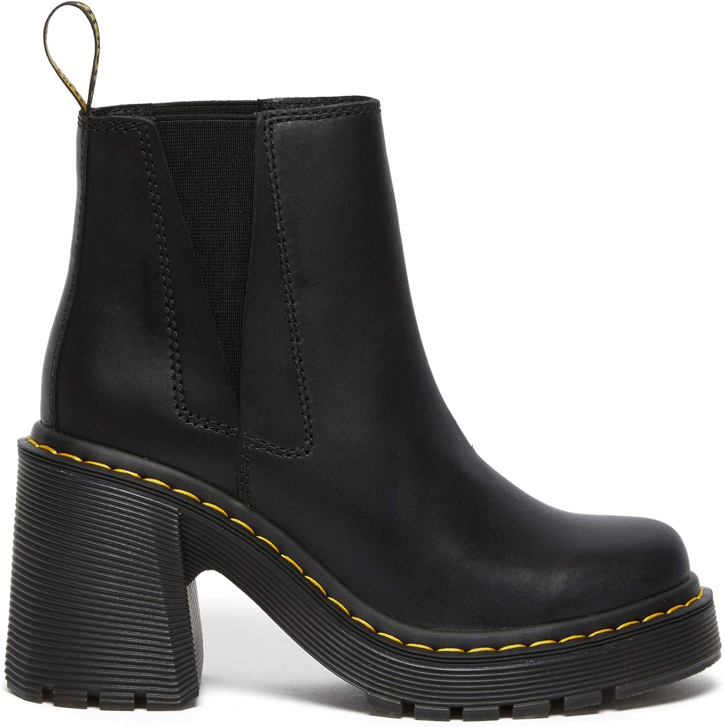 Dr. Martens Women's Spence Leather Heeled Chelsea Boot Black
