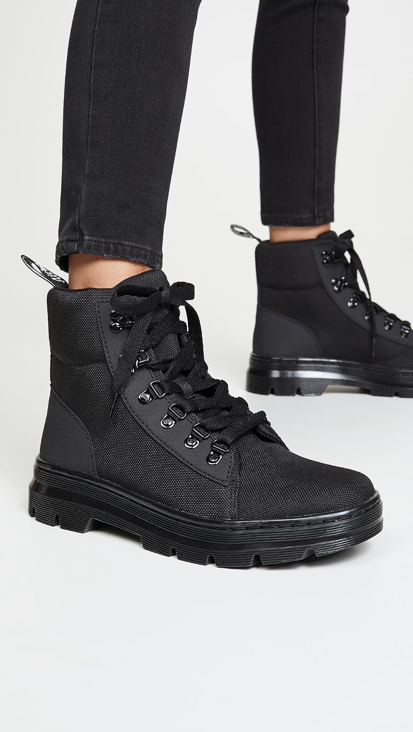 Dr. Martens Combs Casual Boot Black+black Ajax+extra Tough Poly