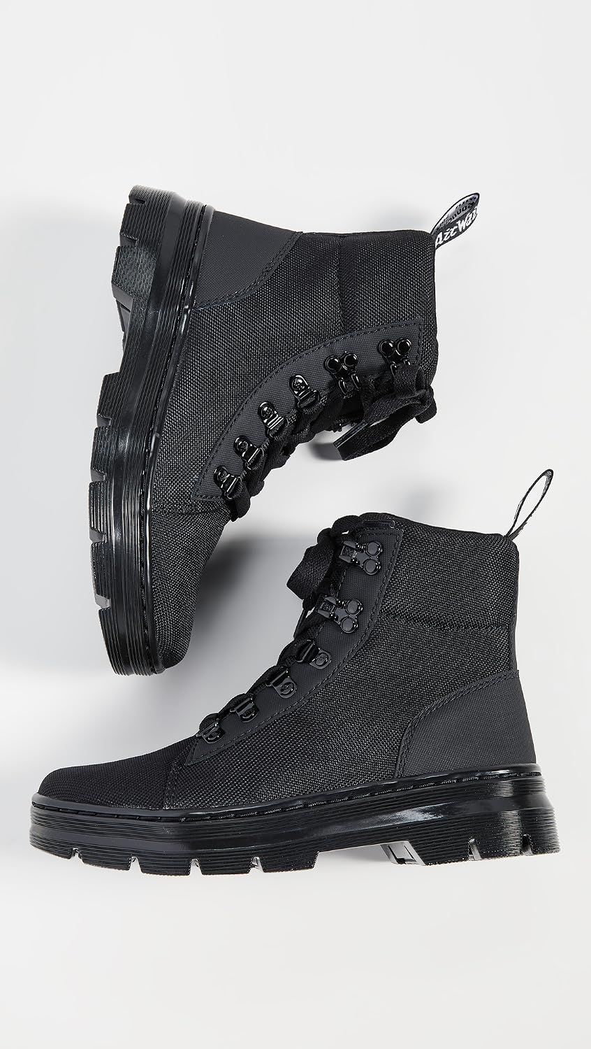 Dr. Martens Combs Casual Boot Black+black Ajax+extra Tough Poly