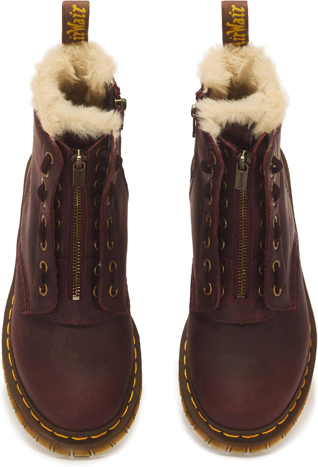 Dr. Martens womens 1460 Fz Wl Serena Cherry Red Crazy Horse