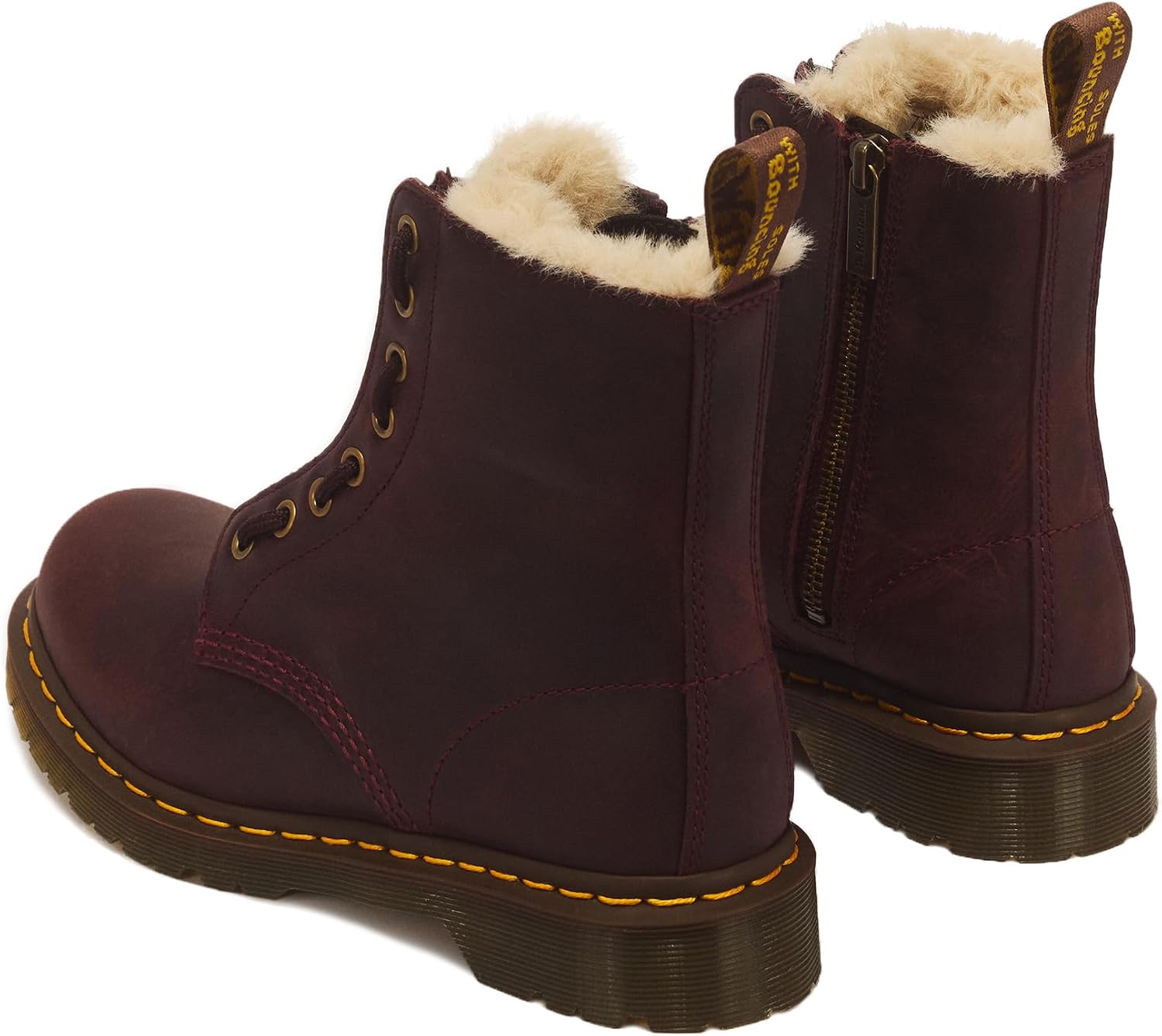 Dr. Martens womens 1460 Fz Wl Serena Cherry Red Crazy Horse