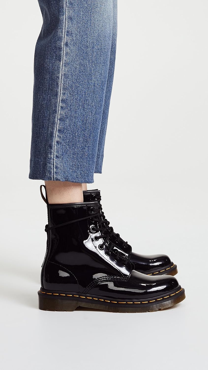 Dr. Martens 1460 Women's Patent Leather Lace Up Boots Black