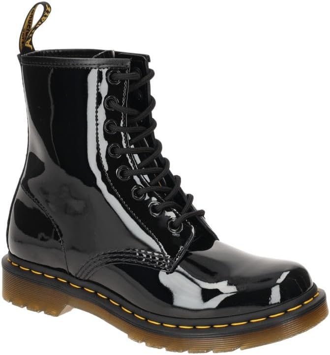 Dr. Martens 1460 Women's Patent Leather Lace Up Boots Black