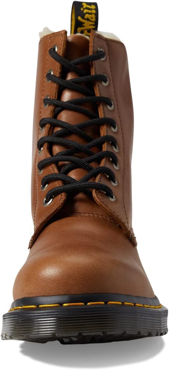 Dr. Martens Women's 1460 Serena Leather Warm Lined Boots Saddle Tan Farrier