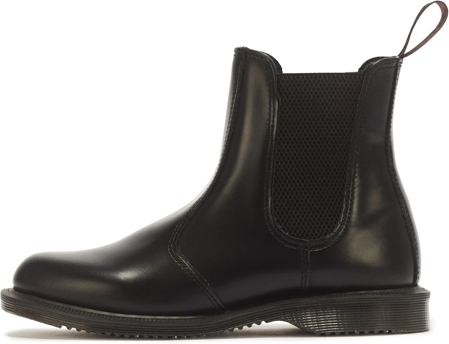 Dr. Martens Women's Flora Chelsea Boot Black Polished Smooth