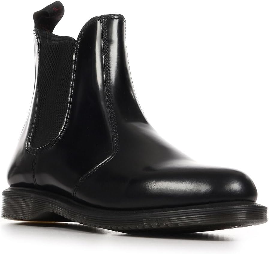 Dr. Martens Women's Flora Chelsea Boot Black Polished Smooth