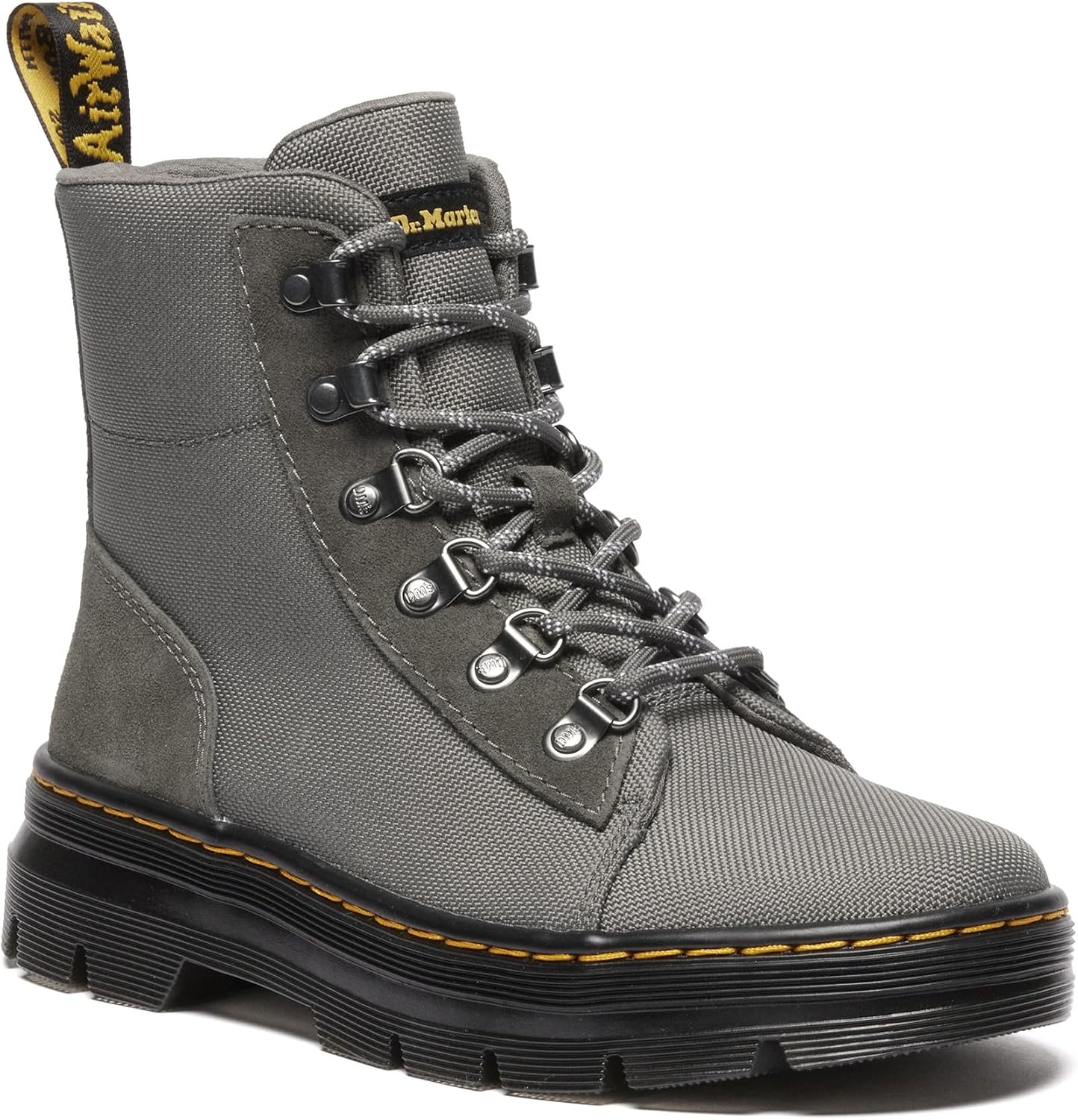 Dr. Martens Women's Combs Combat Boots Gunmetal Bronx Suede+extra Tough 5050