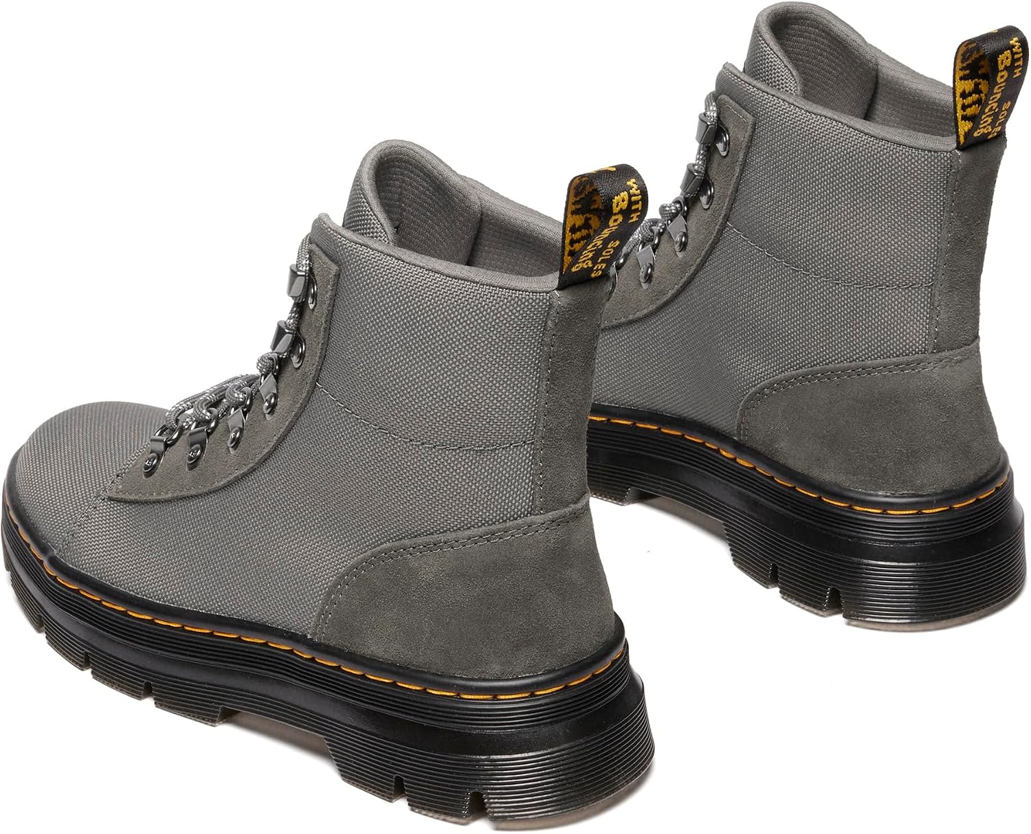Dr. Martens Women's Combs Combat Boots Gunmetal Bronx Suede+extra Tough 5050