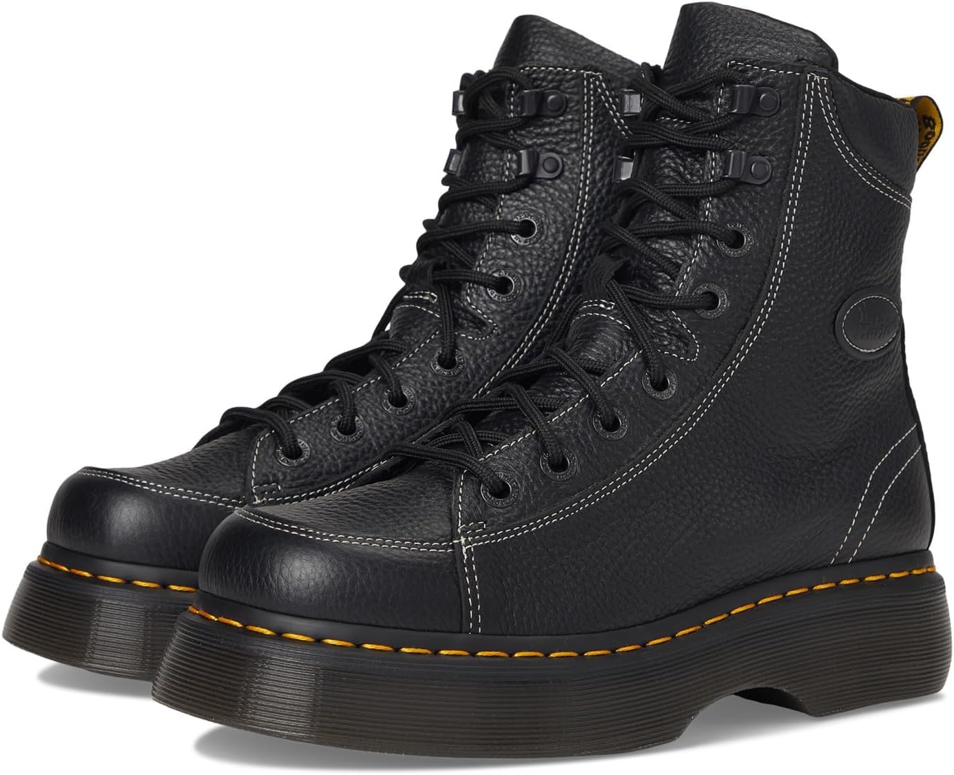 Dr. Martens womens Buzz 8-eye Black Milled Nappa