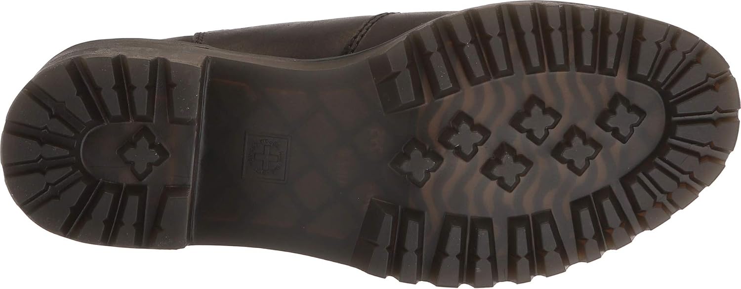 Dr. Martens Women's Rometty Leather Heeled Chelsea Boot Black Burnished Wyoming