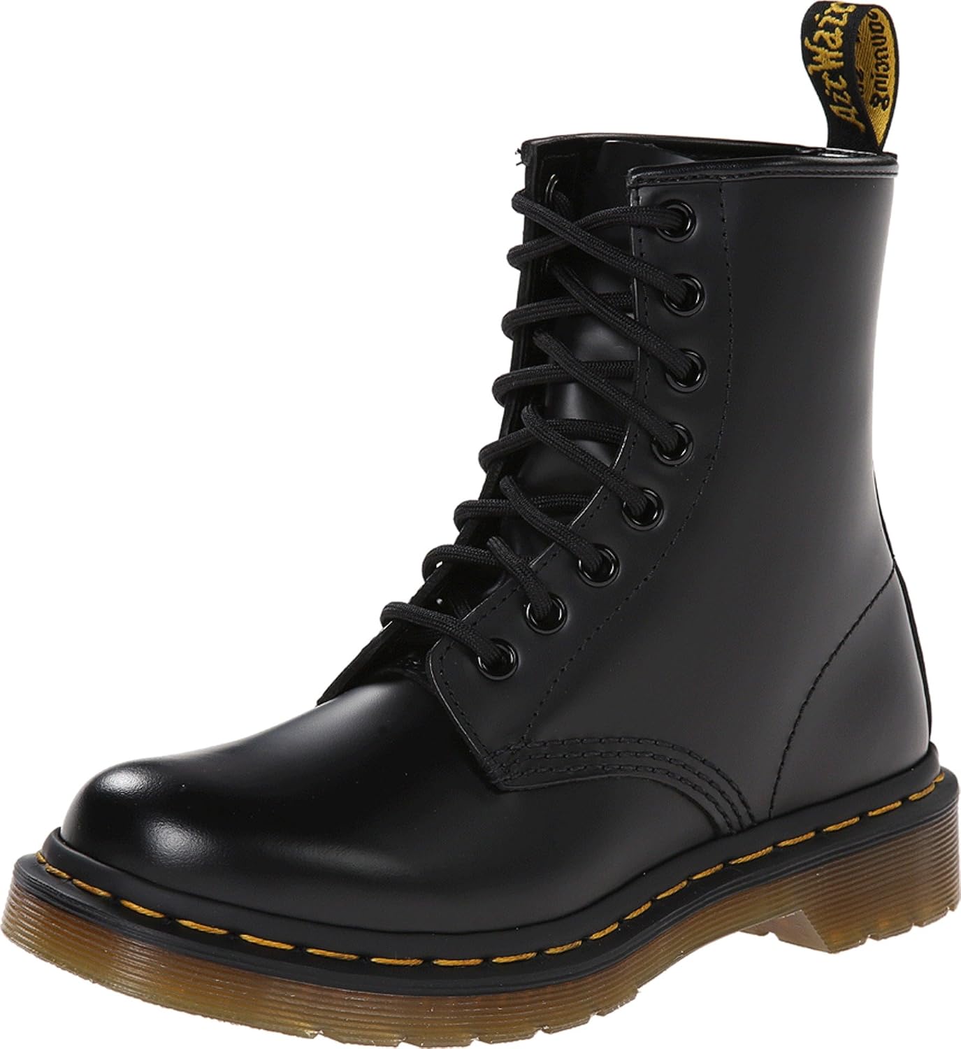 Dr. Martens Women's 1460 Smooth Leather Lace Up Boots Black Smooth