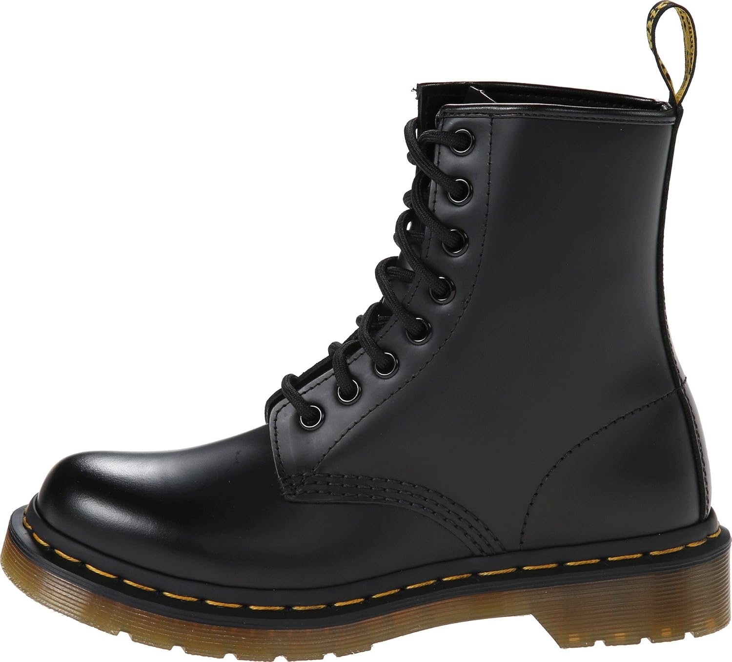 Dr. Martens Women's 1460 Smooth Leather Lace Up Boots Black Smooth