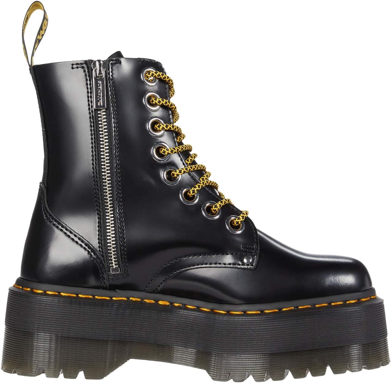 Dr. Martens Women's Jadon Max Leather Platform Boot Black