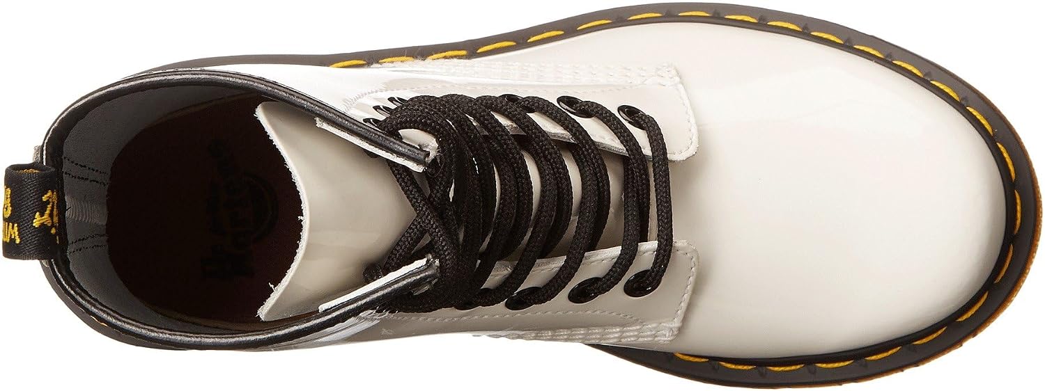 Dr. Martens Women's 1460 W Patent Leather White