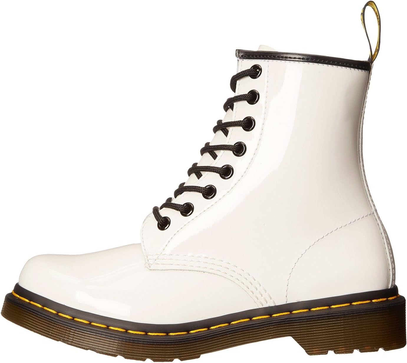 Dr. Martens Women's 1460 W Patent Leather White