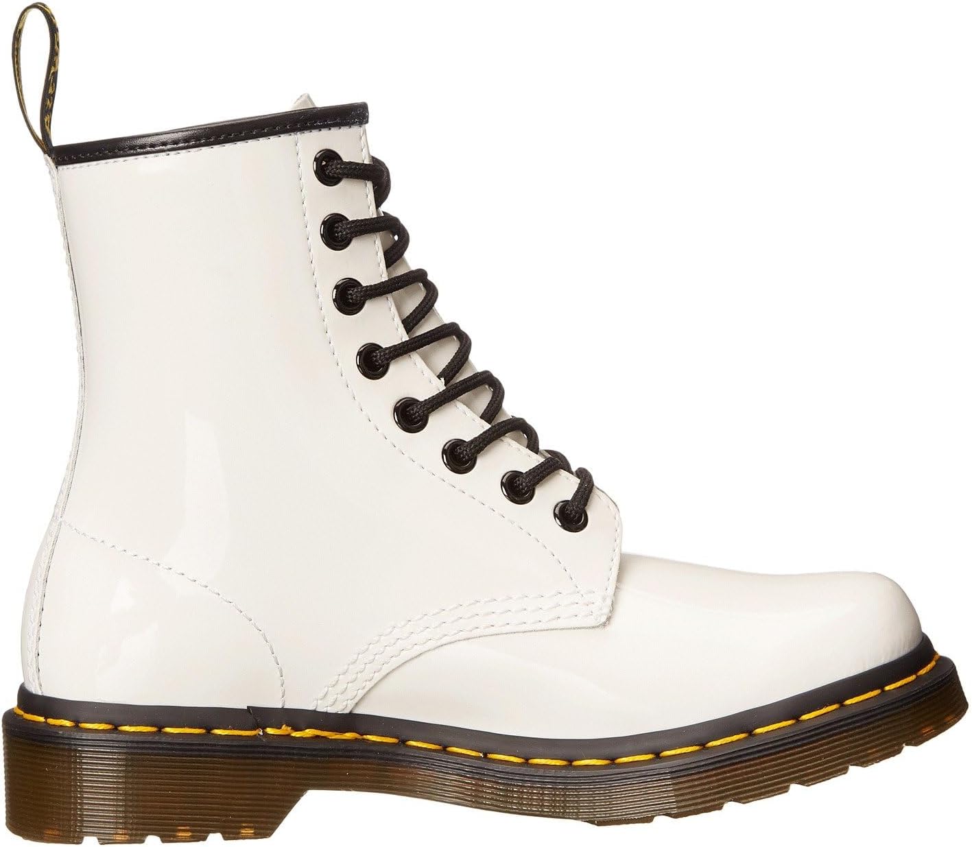 Dr. Martens Women's 1460 W Patent Leather White