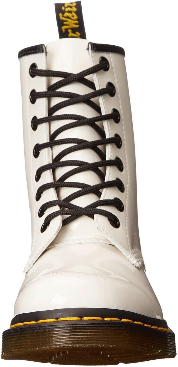 Dr. Martens Women's 1460 W Patent Leather White